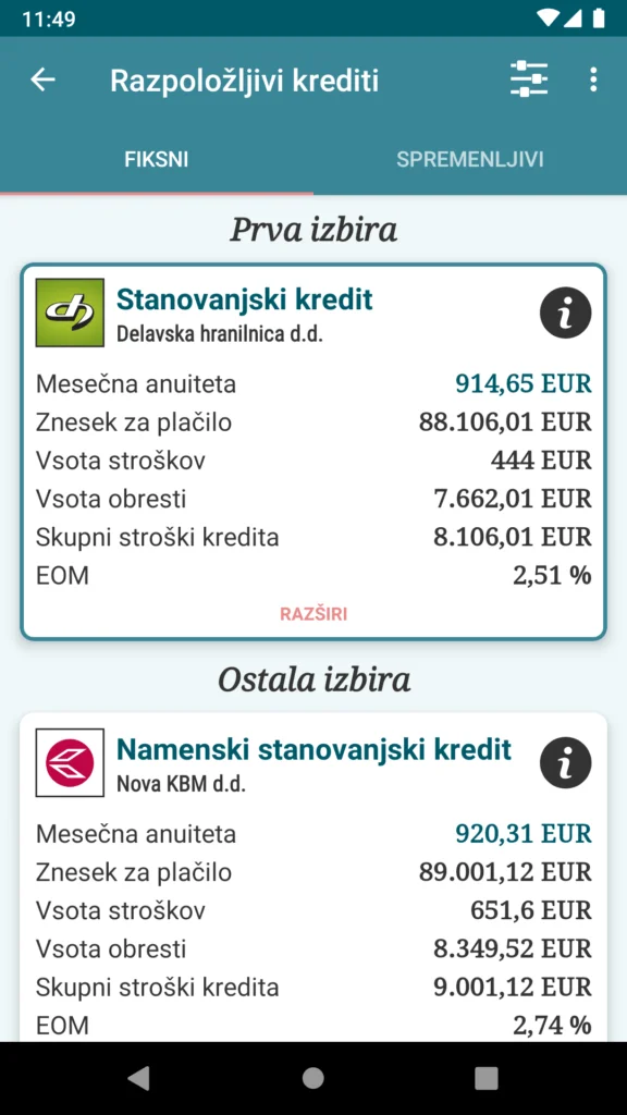 Kreditko - Screenshot 2